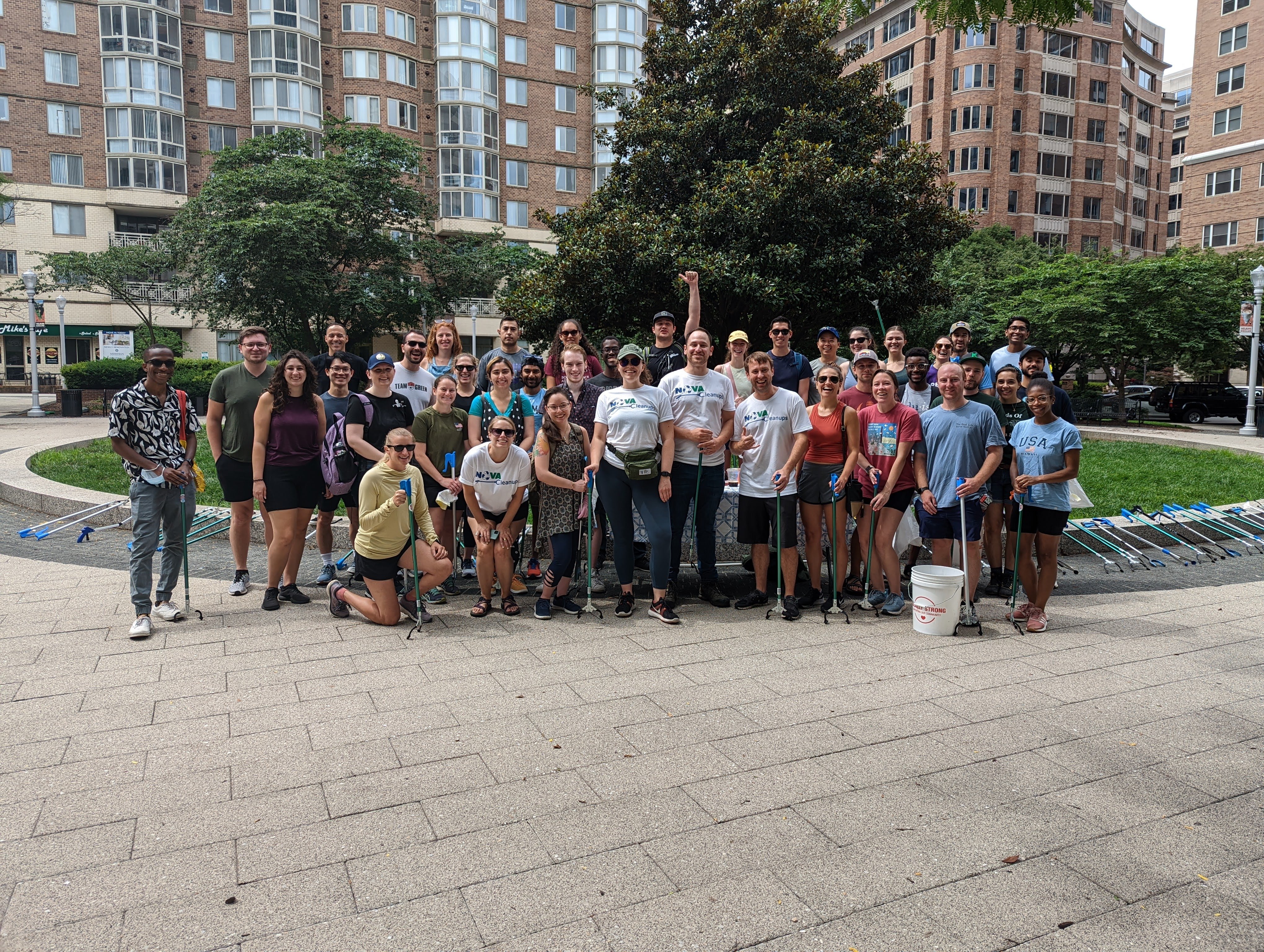 Group pic of the first ever NOVA cleanup event