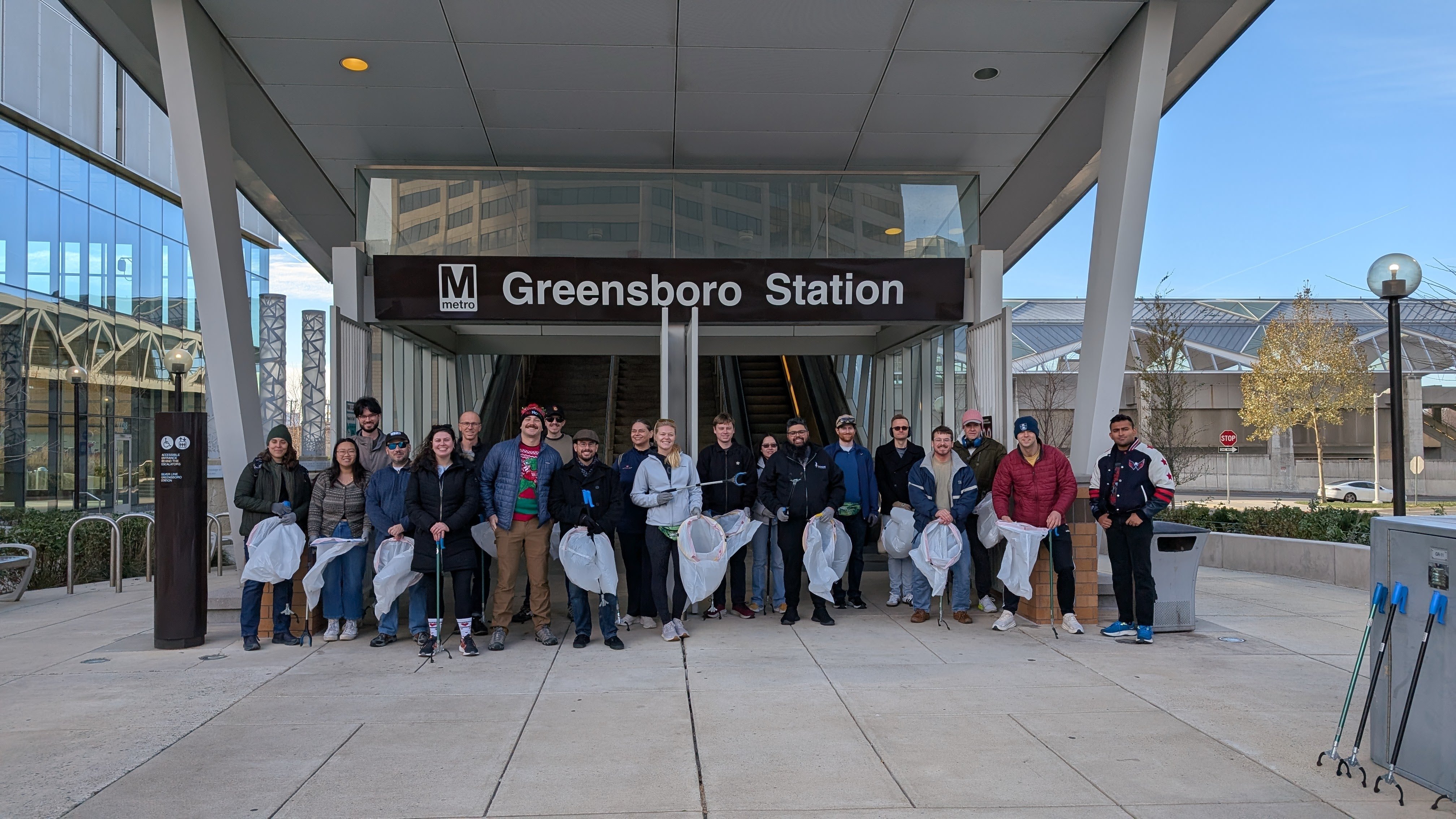 Tysons Corner cleanup volunteers group photo