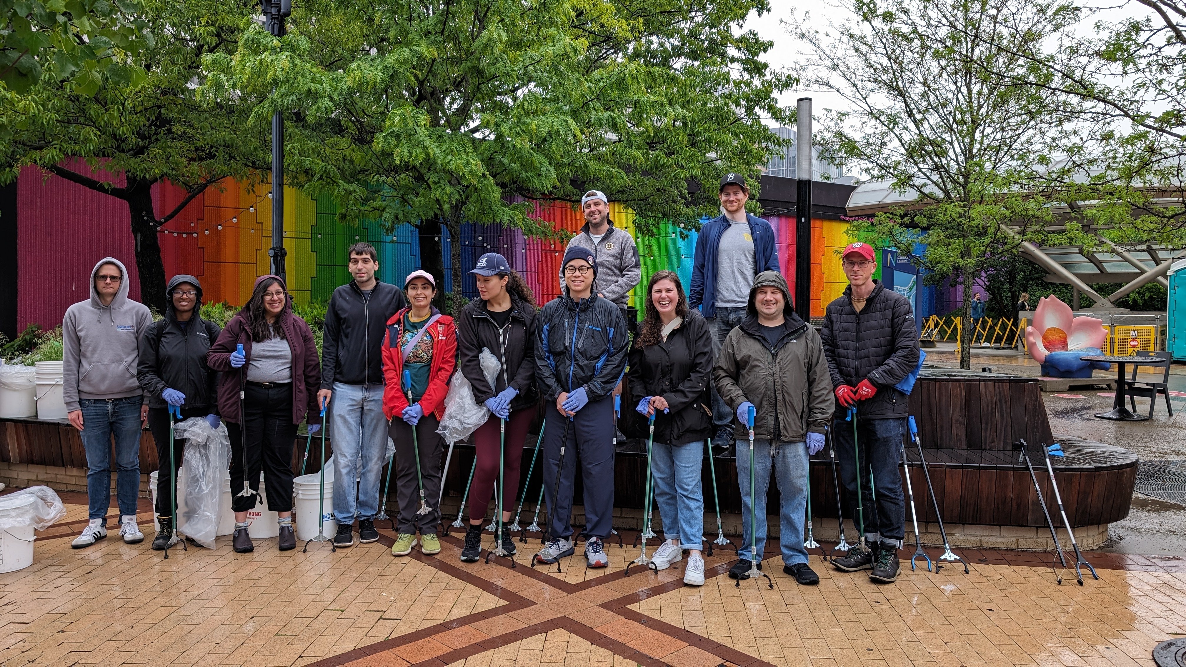 Volunteers at a Crystal City cleanup in April 2024